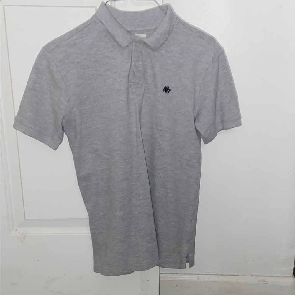 Aeropostale Gray and Black Polo Shirt Classic Design